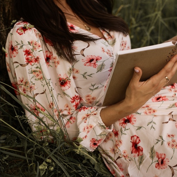 Romantic floral long sleeve maxi dress - Picture 5 of 5